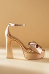 Badgley Mischka Alora Platform Sandals In Gold