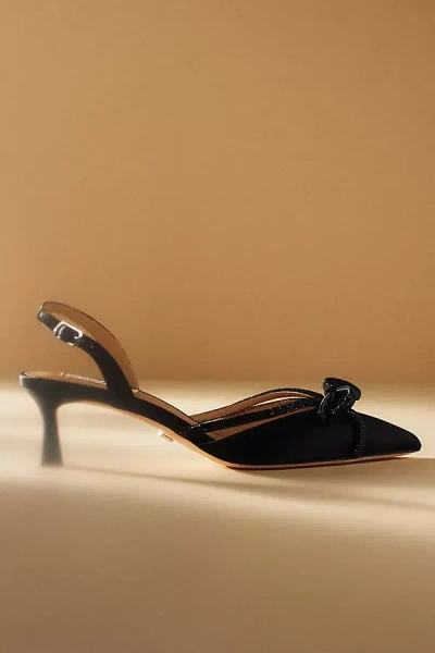 Badgley Mischka Angelina Slingback Kitten Heels In Black