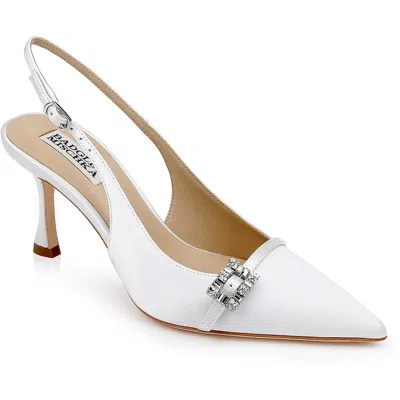 Badgley Mischka Ann Marie Womens Embellished Slingback Heels
