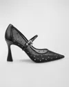 Badgley Mischka Collection Antonia Ii Pointed Toe Mary Jane Pump In Black