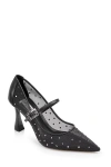 Badgley Mischka Collection Antonia Ii Pointed Toe Mary Jane Pump In Black