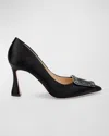 Badgley Mischka Women's Aubree Pointed Toe Rhinestone Embellished Mid Heel Pumps In Black