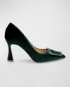 Badgley Mischka Collection Aubree Pointed Toe Pump In Emerald