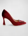 Badgley Mischka Collection Aubree Pointed Toe Pump In Ruby Red