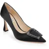Badgley Mischka Aubree Womens Velvet Pointed Toe Pumps In Black