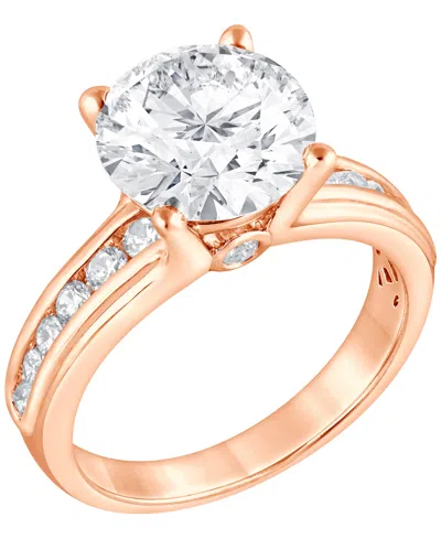Badgley Mischka Bagley Mischka Certified Lab Grown Diamond Channel Set Engagement Ring (4 Ct. T.w.) In 14k Gold