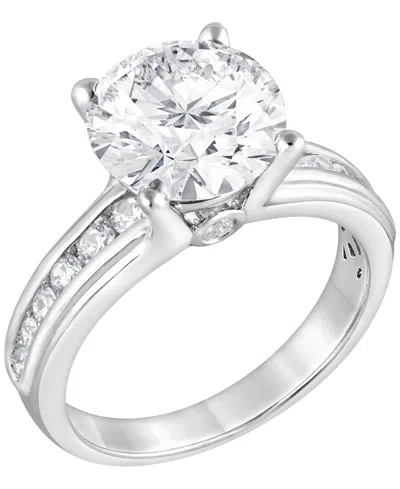 Badgley Mischka Bagley Mischka Certified Lab Grown Diamond Channel Set Engagement Ring (4 Ct. T.w.) In 14k Gold In Metallic