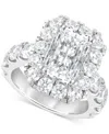 Badgley Mischka Bagley Mischka Certified Lab Grown Diamond Emerald Halo Engagement Ring (8-3/4 Ct. T.w.) In 14k Gold In Metallic