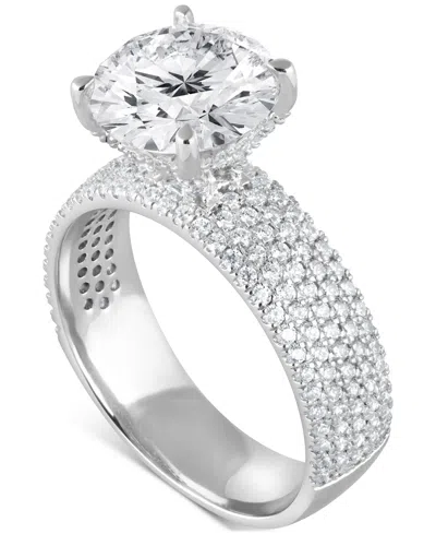 Badgley Mischka Bagley Mischka Certified Lab Grown Diamond Engagement Ring (3-3/4 Ct. T.w.) In 14k Gold In Metallic
