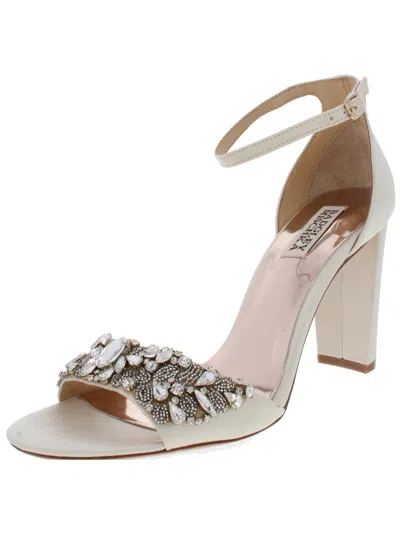 Badgley Mischka Barby Womens Shimmer Jeweled Evening Heels In Multi