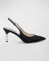Badgley Mischka Collection Beatrix Slingback Pointed Toe Pump In Black