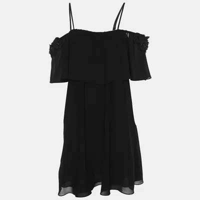 Pre-owned Badgley Mischka Black Crepe Top M