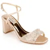 Badgley Mischka Blaine Womens Satin Jeweled Heels