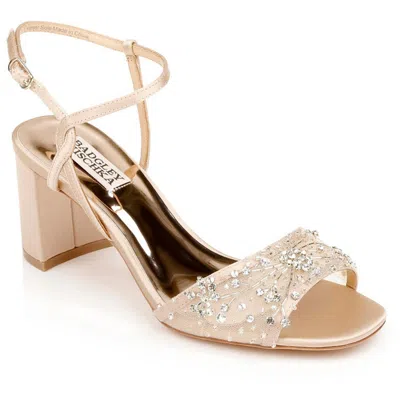 Badgley Mischka Blaine Womens Satin Jeweled Heels