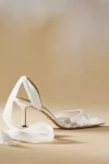 Badgley Mischka Blaze Ii Sequin Wrap Pumps In White