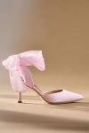 Badgley Mischka Blaze Satin Bow Stiletto Heels In Pink