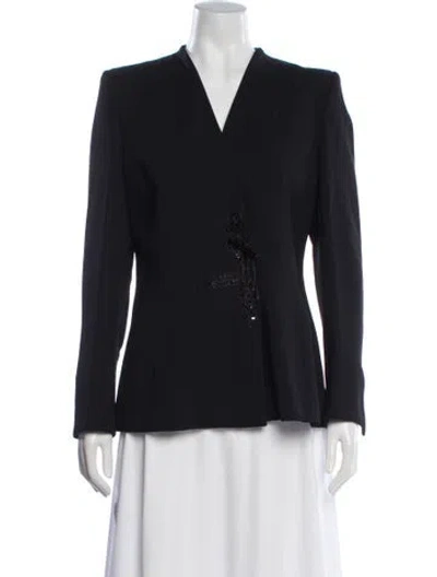 Pre-owned Badgley Mischka Blazer In Blue