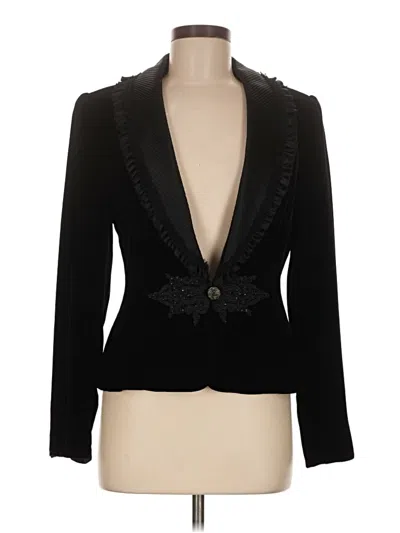 Pre-owned Badgley Mischka Blazer Jacket In Black