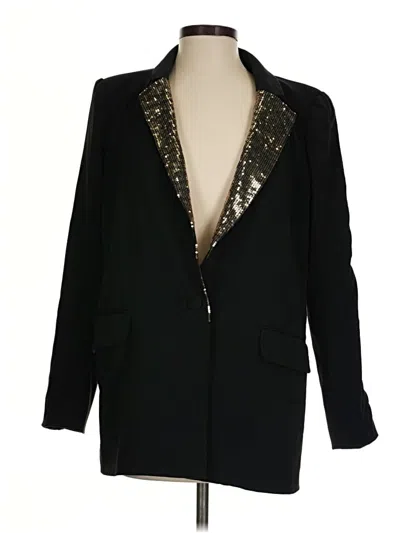 Pre-owned Badgley Mischka Blazer Jacket In Black