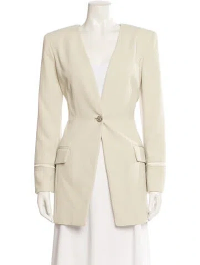 Pre-owned Badgley Mischka Blazer In Neutral