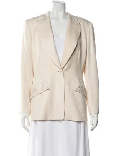 Pre-owned Badgley Mischka Blazer In Neutral