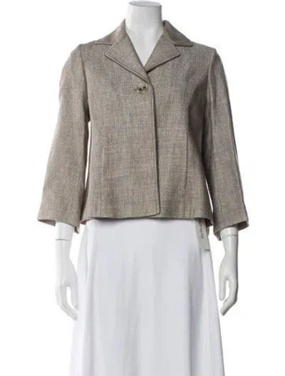 Pre-owned Badgley Mischka Blazer In Neutral