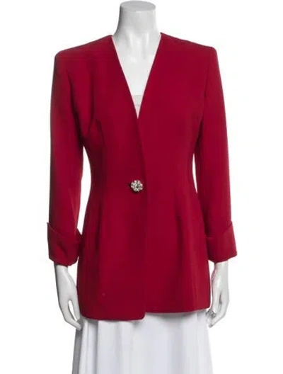 Pre-owned Badgley Mischka Blazer In Red
