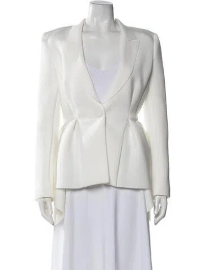 Pre-owned Badgley Mischka Blazer In White