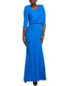Badgley Mischka Blouson Gown In Blue