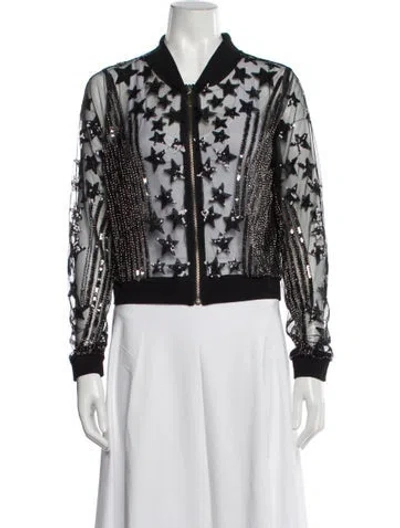 Pre-owned Badgley Mischka Bomber Jacket In Multi