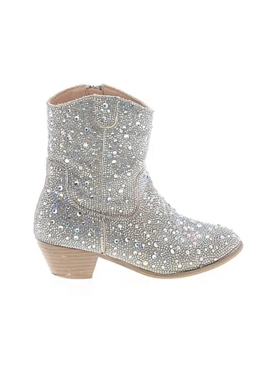 Pre-owned Badgley Mischka Kids' Boots In Silver