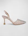 Badgley Mischka Collection Brenna Slingback Pointed Toe Pump In Nude