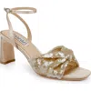 Badgley Mischka Bridal Gema Ankle Strap Sandal In Gold