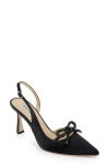 Badgley Mischka Bridal Georgie Slingback Half D'orsay Pointed Toe Pump In Black