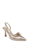 Badgley Mischka Bridal Georgie Slingback Half D'orsay Pointed Toe Pump In Brown