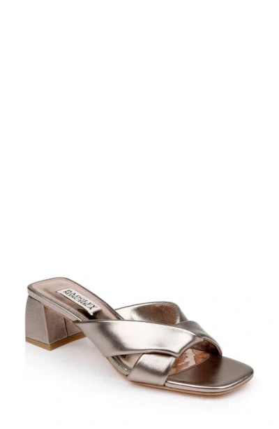 Badgley Mischka Briella Ii Slide Sandal In Light Bronze