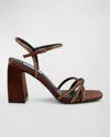 Badgley Mischka Brixley Strass Ankle-strap Sandals In Chocolate