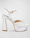 Badgley Mischka Collection Bryleigh Ankle Strap Platform Sandal In White