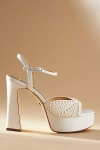 Badgley Mischka Collection Bryleigh Ankle Strap Platform Sandal In White
