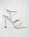 Badgley Mischka Collection Brynlee Ankle Strap Sandal In Soft White