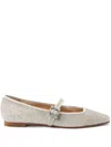 Badgley Mischka Collection Brystol Mary Jane Flat In Grey
