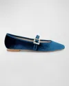 Badgley Mischka Collection Brystol Mary Jane Flat In Dark Teal