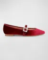 Badgley Mischka Collection Brystol Mary Jane Flat In Ruby Red