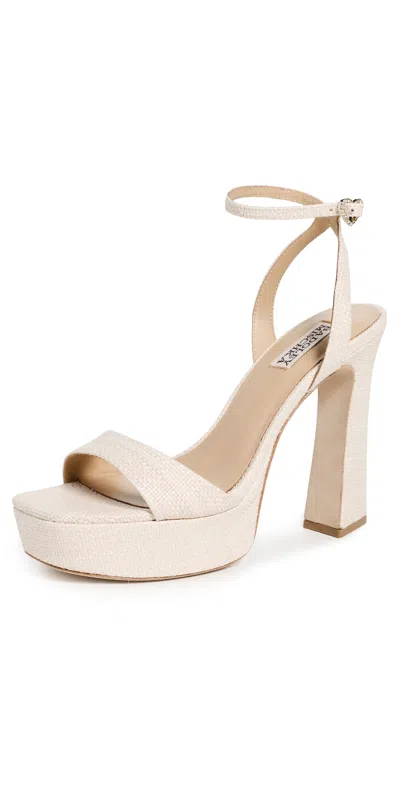 Badgley Mischka Caia Platform Heels Chalk In Neutral