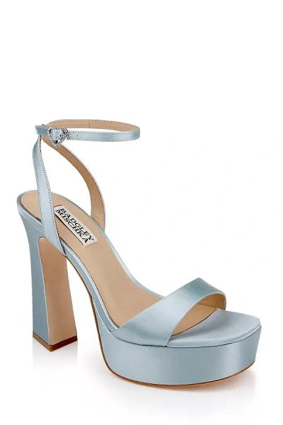 BADGLEY MISCHKA CAIA SATIN PLATFORM HEELS