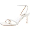 Badgley Mischka Callie Womens Heels Square Toe Ankle Strap