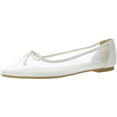Badgley Mischka Cam Womens Mesh Inset Faux Leather Ballet Flats In Multi