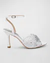Badgley Mischka Cameryn Embellished Ankle Strap Sandal In Soft White