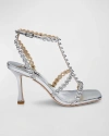 Badgley Mischka Camilia Square Toe Sandal In Soft White