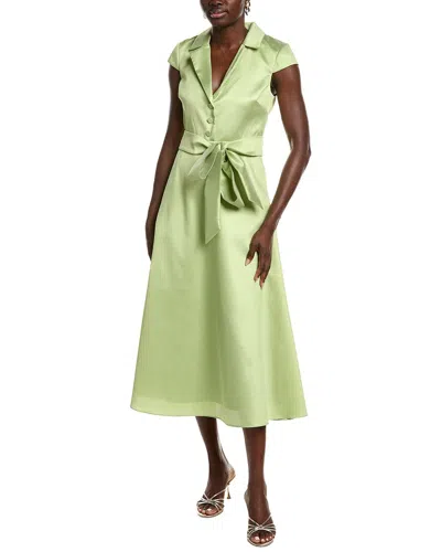 Badgley Mischka Cap Sleeve Cocktail Shirtdress In Green